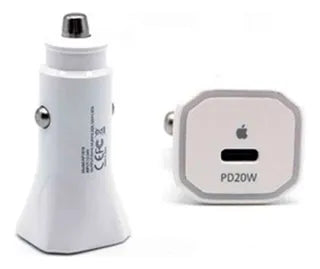 Cargador Carga Rápida 20w para Vehiculo Sin y Con Cable Certificado.