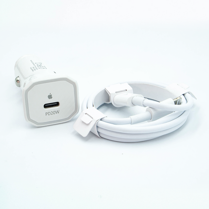 Cargador Carga Rápida 20w para Vehiculo Sin y Con Cable Certificado.